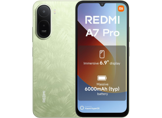 Xiaomi REDMI A7 Pro 4G – 6.9-inch 120Hz Display, 13MP AI Camera, 4GB RAM, 64GB Storage, 6000mAh Battery, Palm Green (MZB0N5YEU)